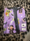 92.BLUE ALIEN HALLOWEEN DREAMLAND LONG SLEEVE SLEEPER - Bamboo - 18/24M