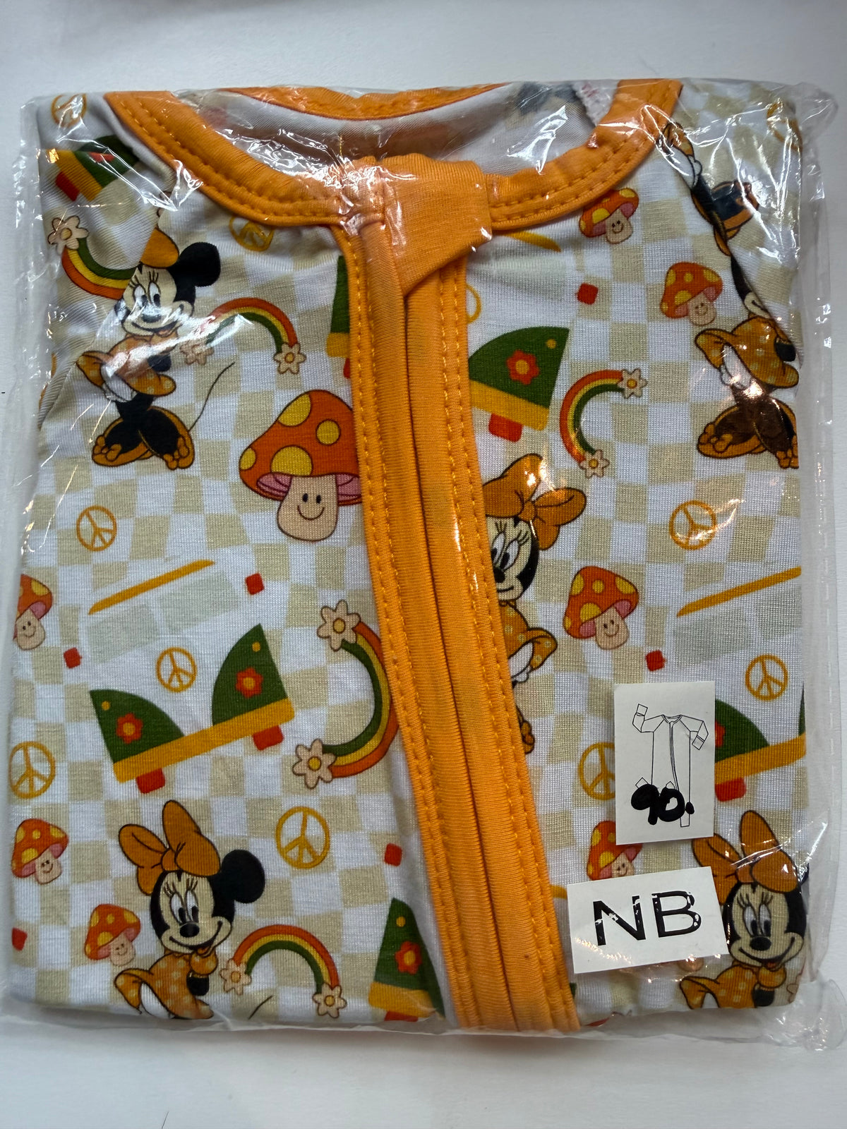 RETRO MOUSE - DREAMLAND LONG SLEEVE SLEEPER - BAMBOO