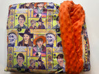 TOWN OF HALLOWEEN - 57.5X80 BLANKET WITH MINKY LAYER - KNIT