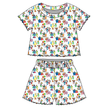 Number Street - Orchid Ruffle Short Sleeve Short Set Bamboo - PRE ORDER