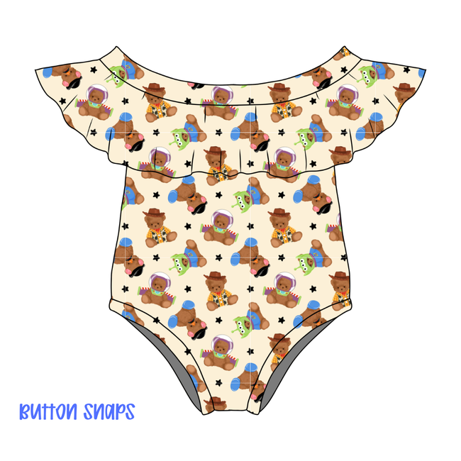 Toy Box Besties Topaz Off Shoulder Leotard - Knit - Pre Order