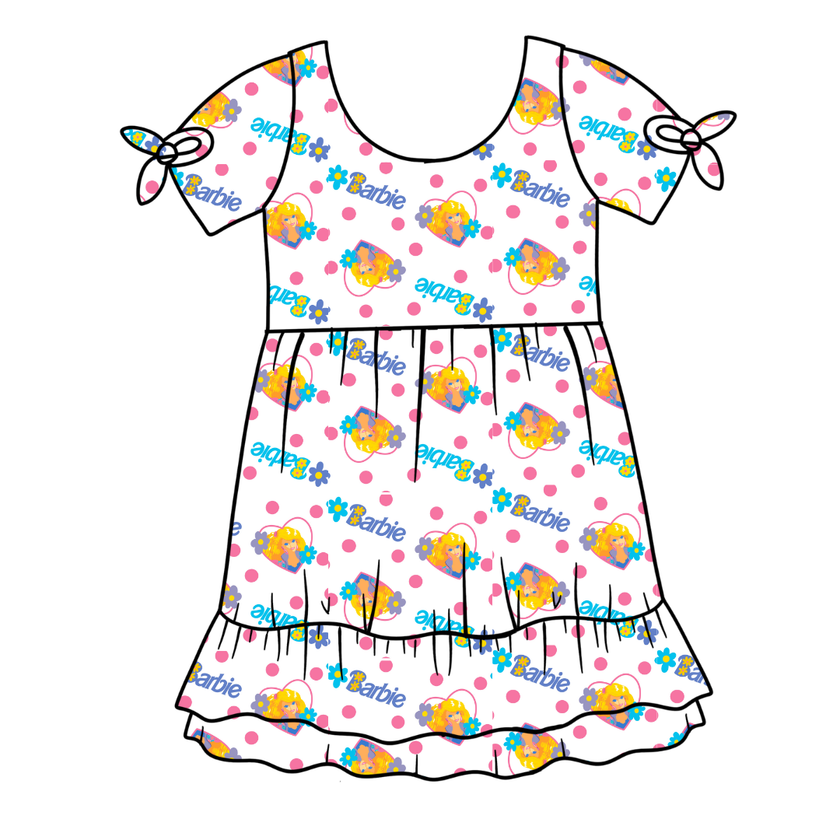 Party Girl Vintage Sheet Serenity Short Sleeve Lounge Dress - PRE ORDER