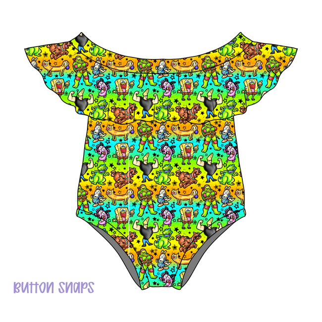 Cartoons Topaz Off Shoulder Leotard - Knit - Pre Order