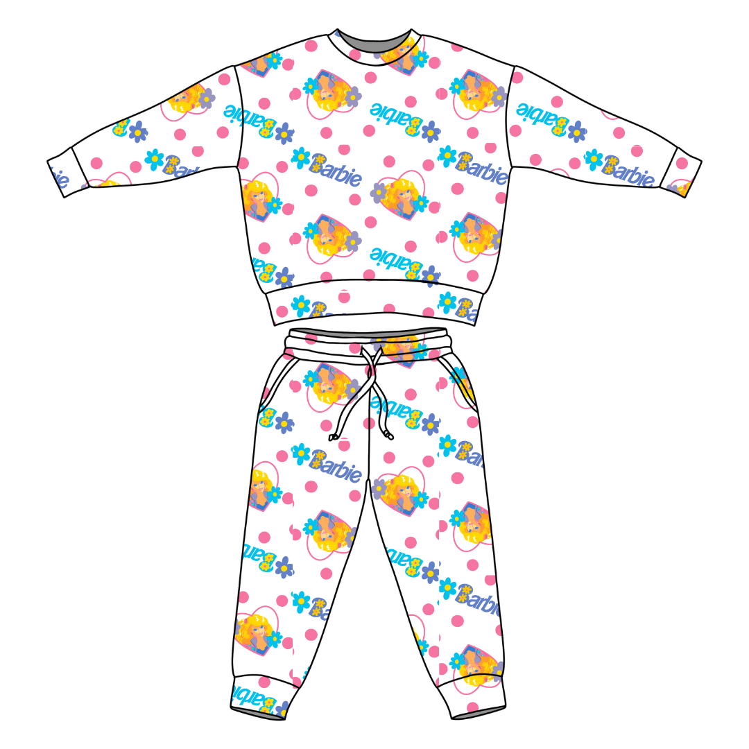 Party Girl Vintage Sheet Flex Long Sleeve Jogger Set - PRE ORDER