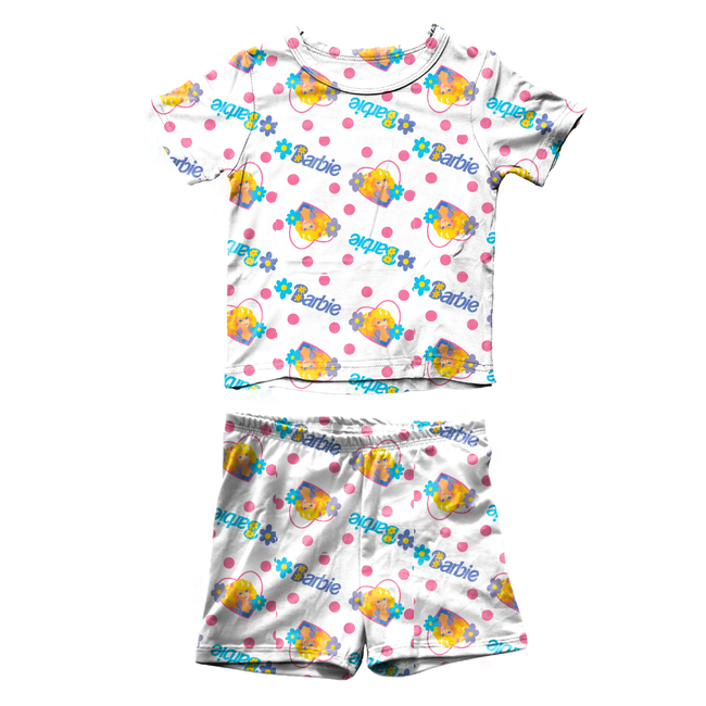 Party Girl Vintage Sheet - Fawn Short Sleeve Short Set Bamboo - PRE ORDER