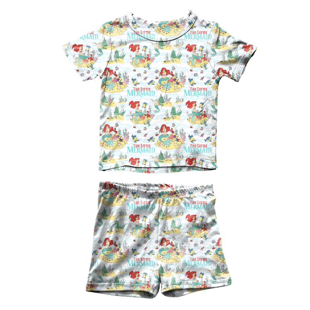 Mermaid Dreams - Fawn Short Sleeve Short Set Bamboo - PRE ORDER