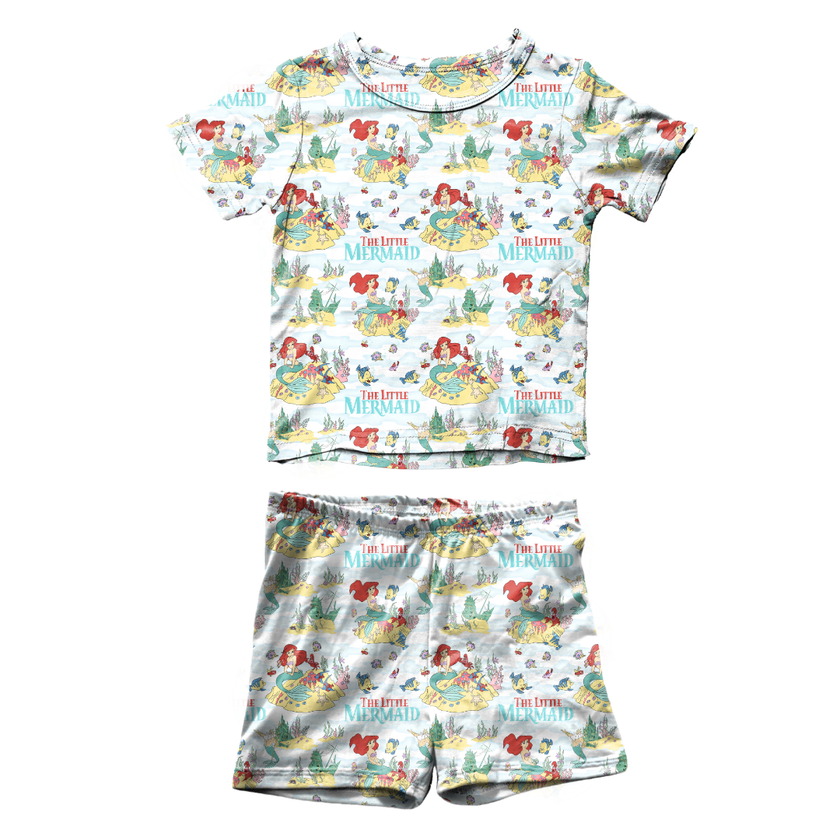 Mermaid Dreams - Fawn Short Sleeve Short Set Bamboo - PRE ORDER