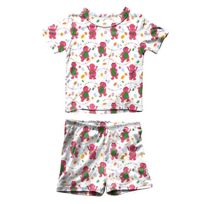Dino Vintage Sheet - Fawn Short Sleeve Short Set Bamboo - PRE ORDER
