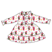 Dino Vintage Sheet - Emerald Bamboo Long Sleeve Lounge Dress - PRE ORDER