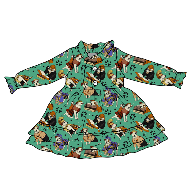 Wishbone - Emerald Bamboo Long Sleeve Lounge Dress - PRE ORDER