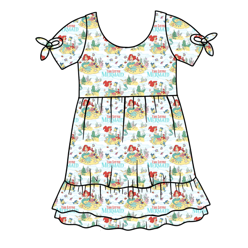 Mermaid Dreams Serenity Short Sleeve Lounge Dress - PRE ORDER
