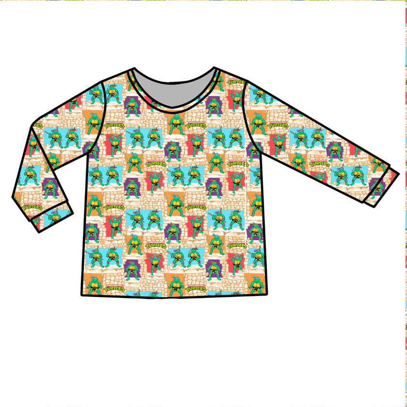 Turtle Dreams - Ruby Long Sleeve Bamboo Shirt - Pre Order