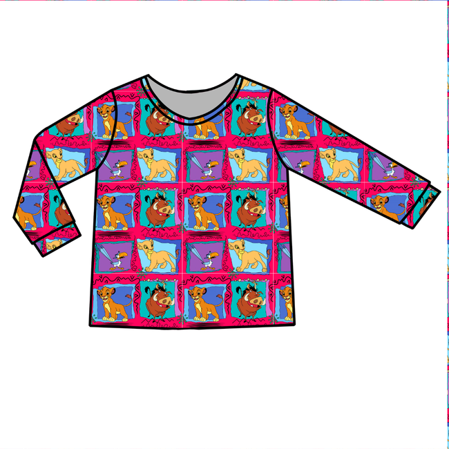 Safari Dreams - Ruby Long Sleeve Bamboo Shirt - Pre Order