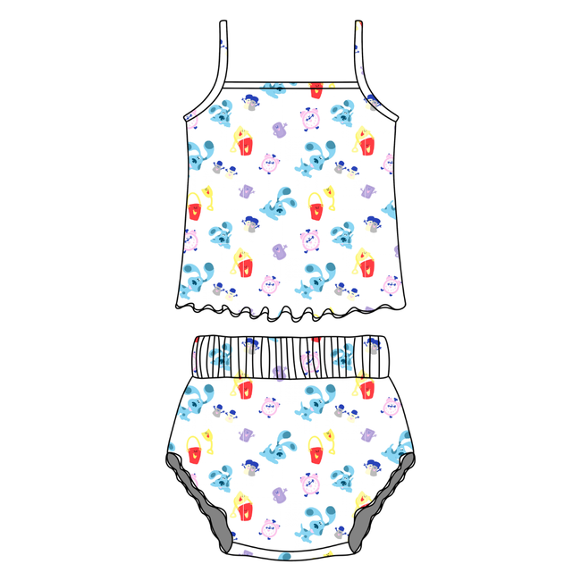 Clue Harmony Ruffle Tank Bummie Set - Knit - Pre Order