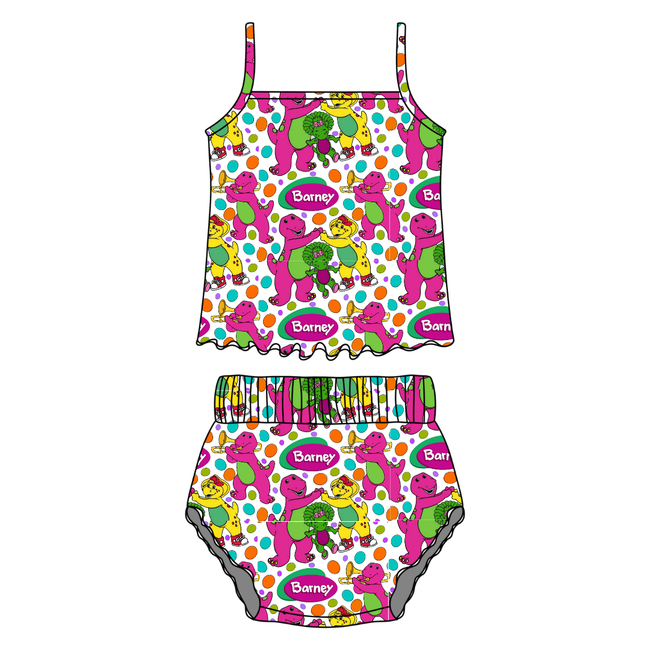 Gumdrops Harmony Ruffle Tank Bummie Set - Knit - Pre Order