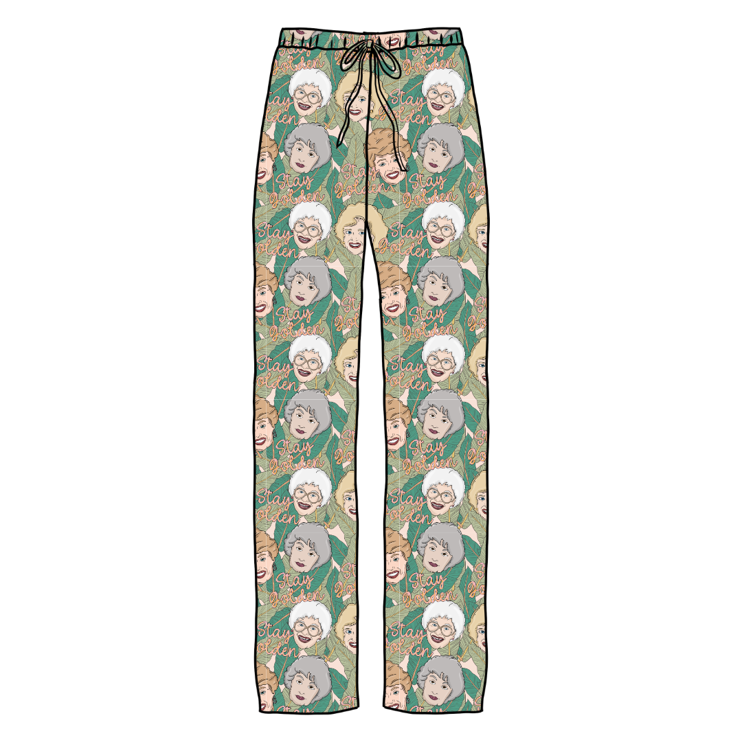 Golden - Cosmic Adult Bamboo Pants - Pre Order