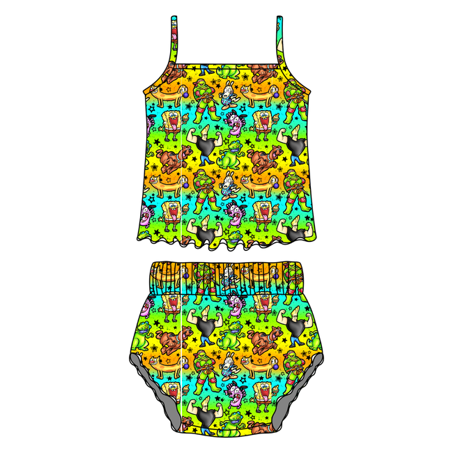 Cartoons Harmony Ruffle Tank Bummie Set - Knit - Pre Order