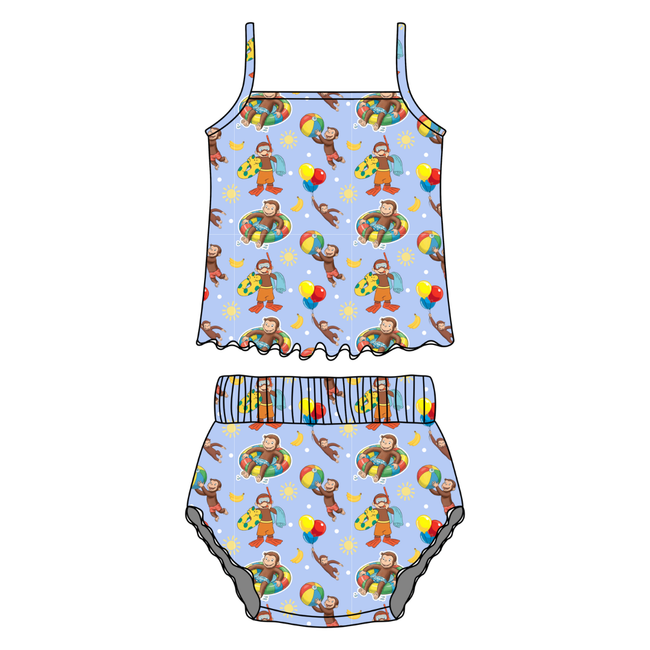 Monkey Around Harmony Ruffle Tank Bummie Set - Knit - Pre Order