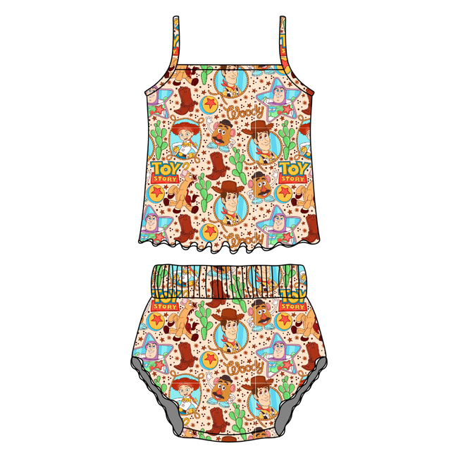 Howdy Partner Harmony Ruffle Tank Bummie Set - Knit - Pre Order