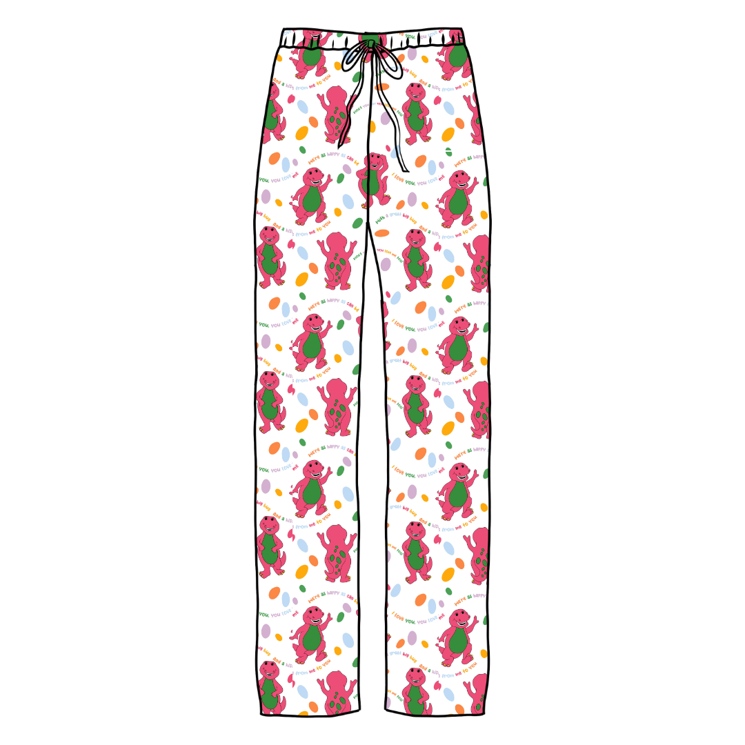 Dino Vintage Sheet - Cosmic Adult Bamboo Pants - Pre Order