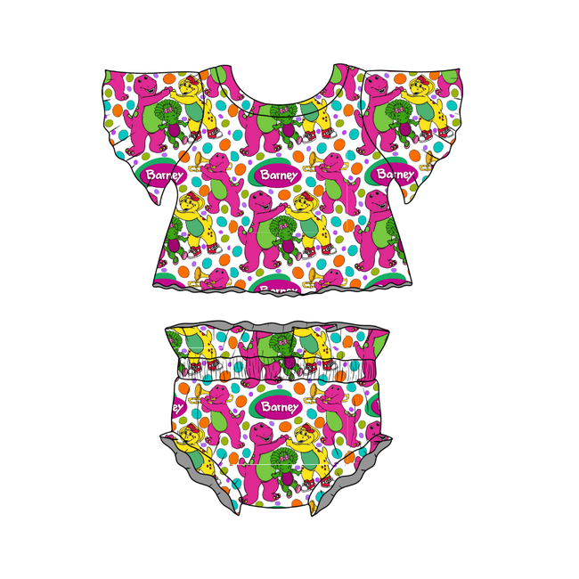 Gumdrops Flutter Sleeve Bummie Set - Knit - Pre Order