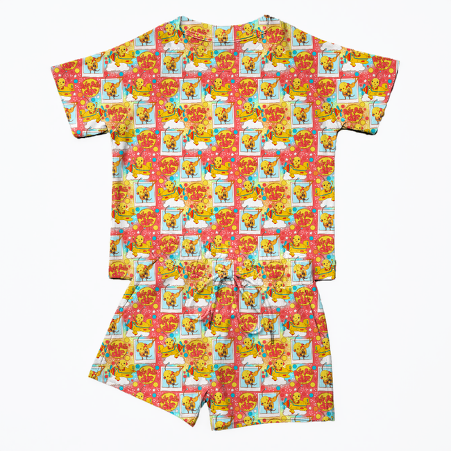 Retro Robot Adventures Juno Comfy Short Set - Knit - Pre Order