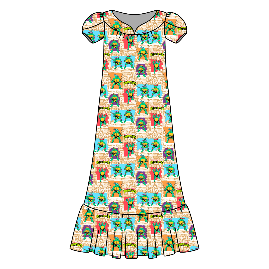 Turtle Dreams - Blanche Women's Mu'umu'u Bamboo - Pre Order