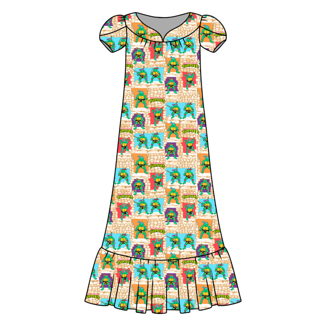 Turtle Dreams - Blanche Women's Mu'umu'u Bamboo - Pre Order
