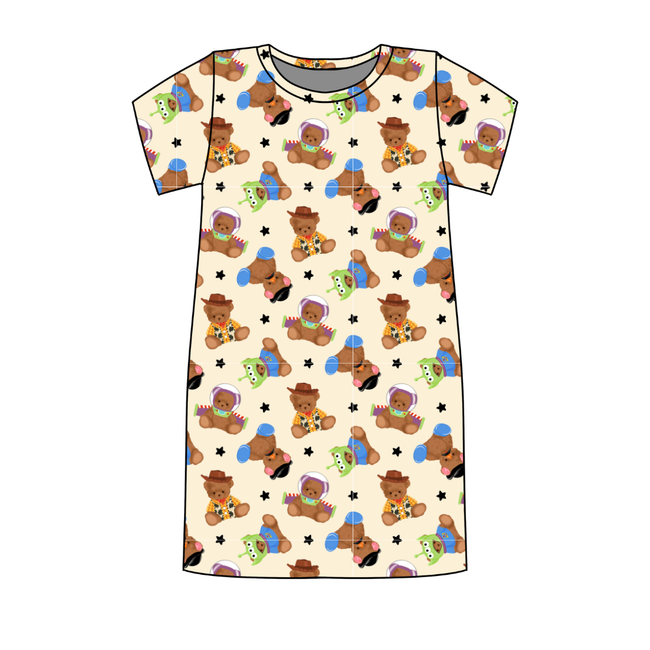 Toy Box Besties Poppy Oversized Sleep Shirt Bamboo - Pre Order