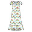 Mermaid Dreams - Blanche Women's Mu'umu'u Bamboo - Pre Order
