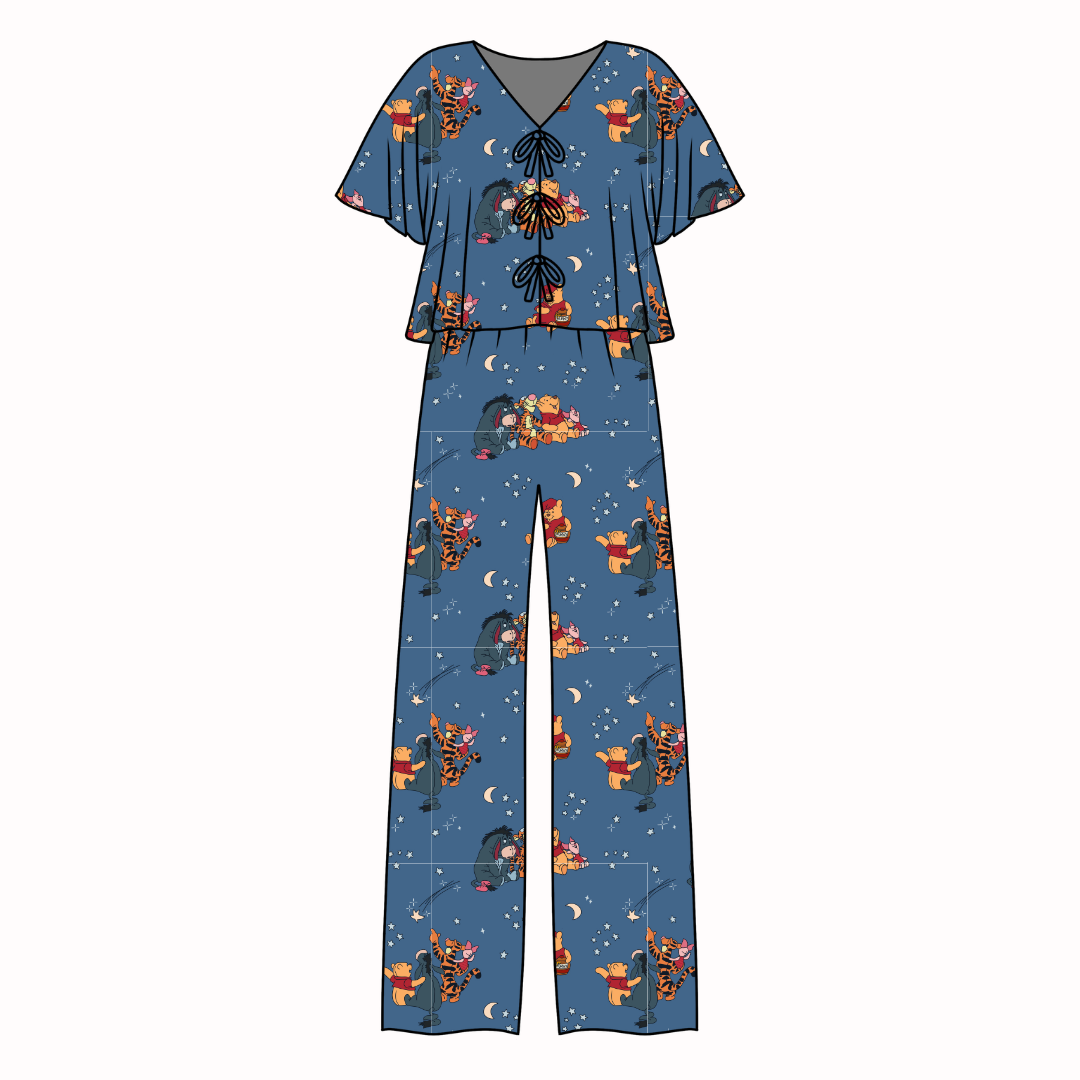Hunny Dreams - Lollipop Women's Front Tie Set Bamboo - Pre Order