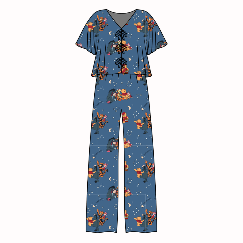 Hunny Dreams - Lollipop Women's Front Tie Set Bamboo - Pre Order