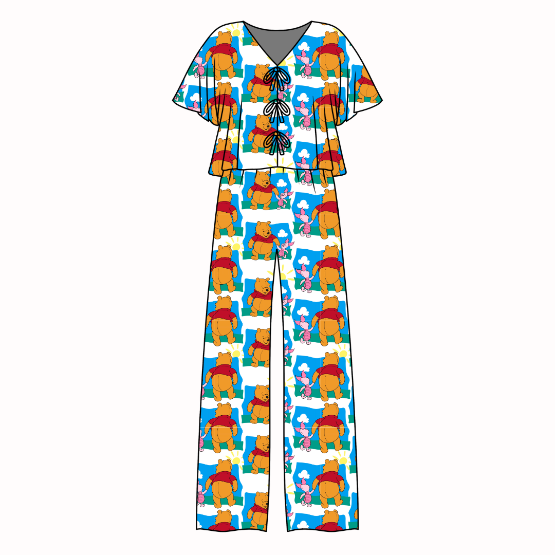 Best Friends  - Lollipop Women's Front Tie Set Bamboo - Pre Order