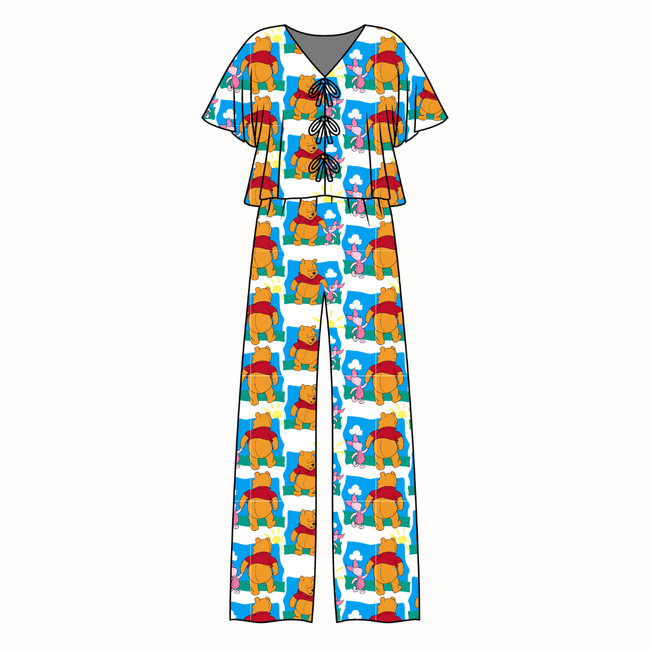 Best Friends  - Lollipop Women's Front Tie Set Bamboo - Pre Order