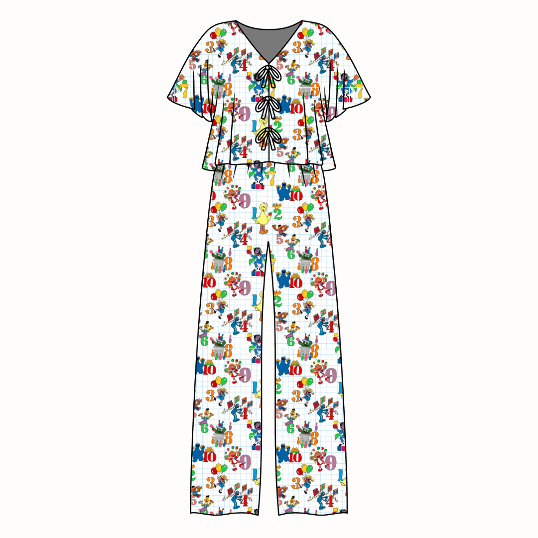 Number Street - Lollipop Women's Front Tie Set Bamboo - Pre Order