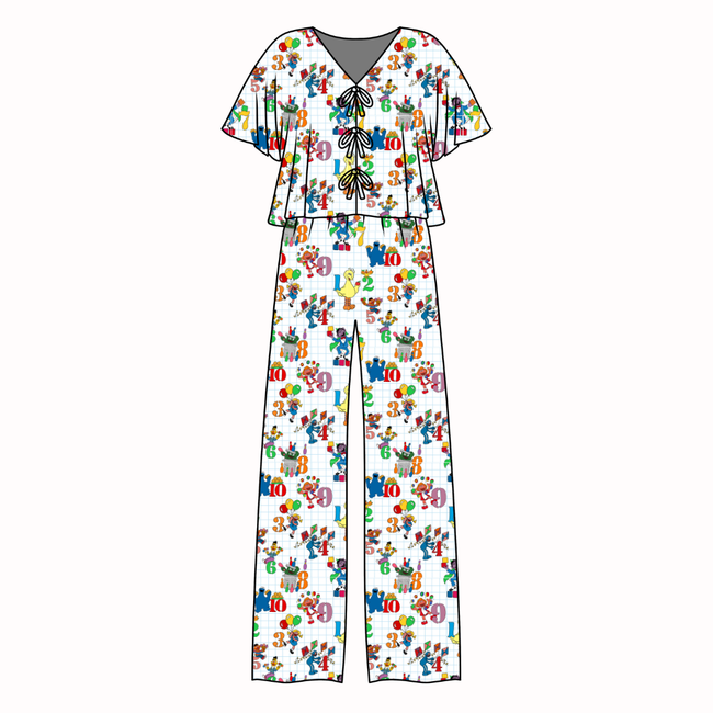 Number Street - Lollipop Women's Front Tie Set Bamboo - Pre Order
