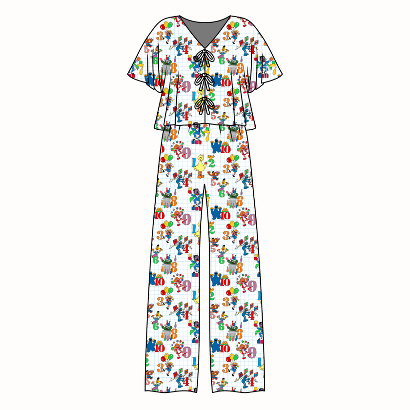 Number Street - Lollipop Women's Front Tie Set Bamboo - Pre Order