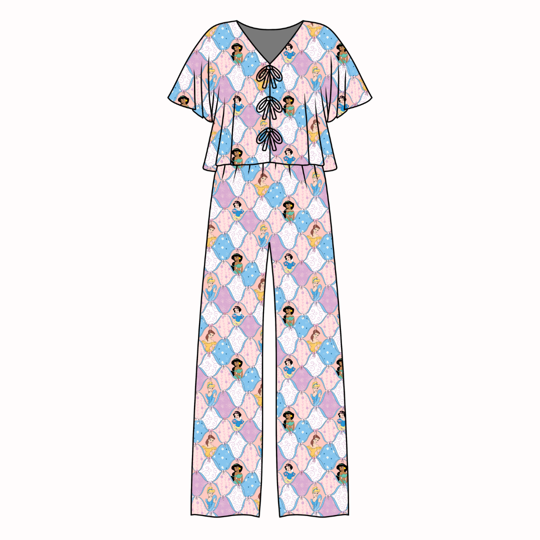Princess Dreams - Lollipop Women's Front Tie Set Bamboo - Pre Order