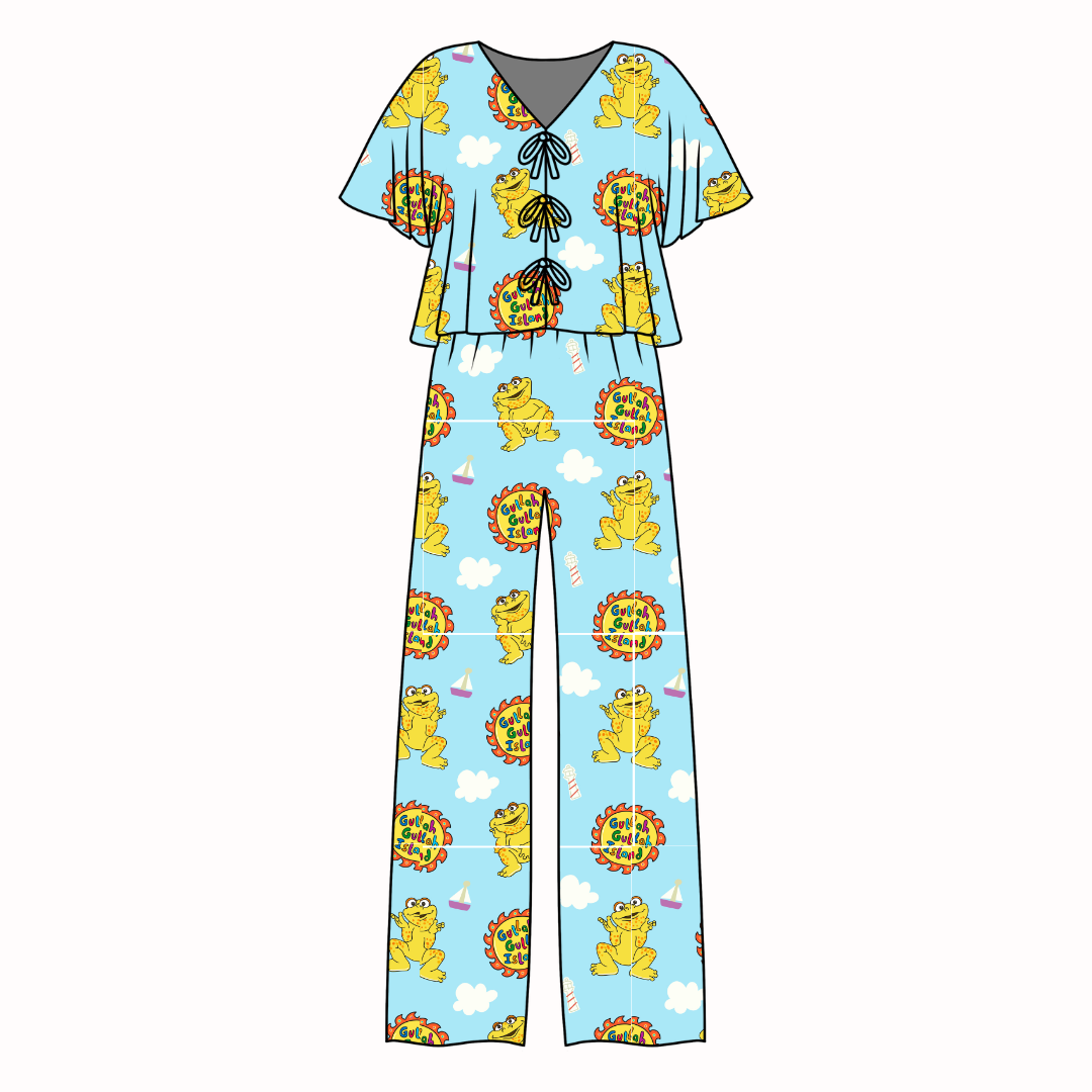 On the Island - Lollipop Women's Front Tie Set Bamboo - Pre Order