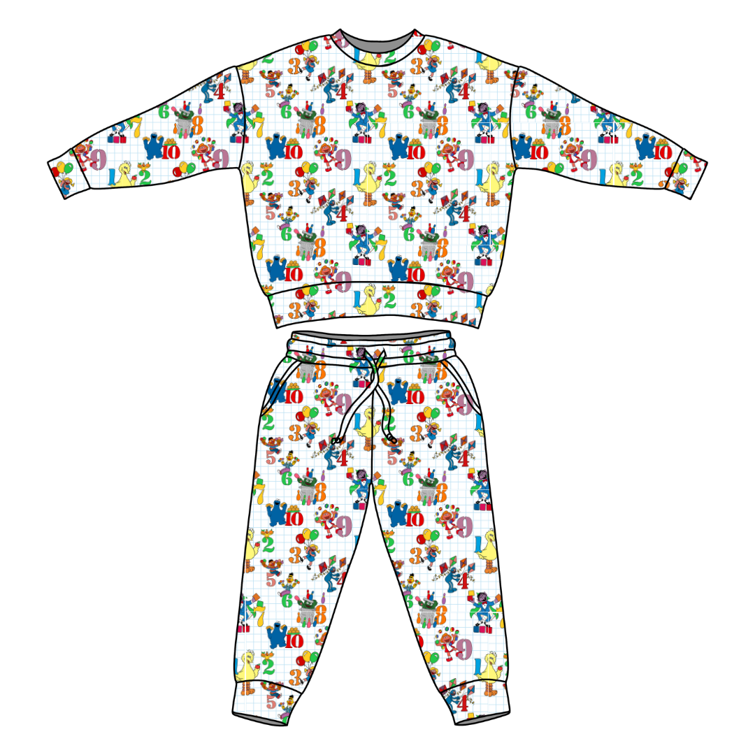 Number Street Flex Long Sleeve Jogger Set - PRE ORDER