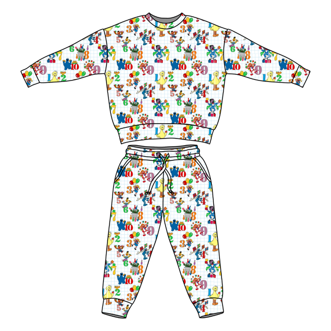 Number Street Flex Long Sleeve Jogger Set - PRE ORDER