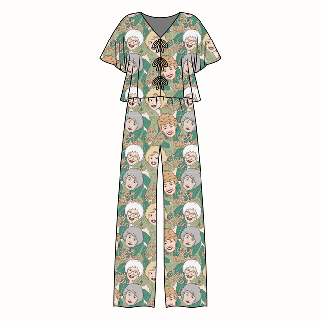 Golden - Lollipop Women's Front Tie Set Bamboo - Pre Order