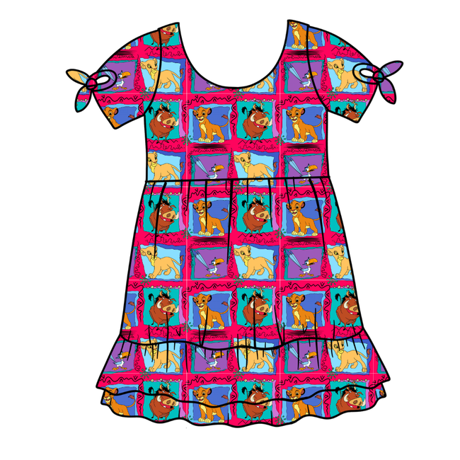 Safari Dreams Serenity Short Sleeve Lounge Dress - PRE ORDER