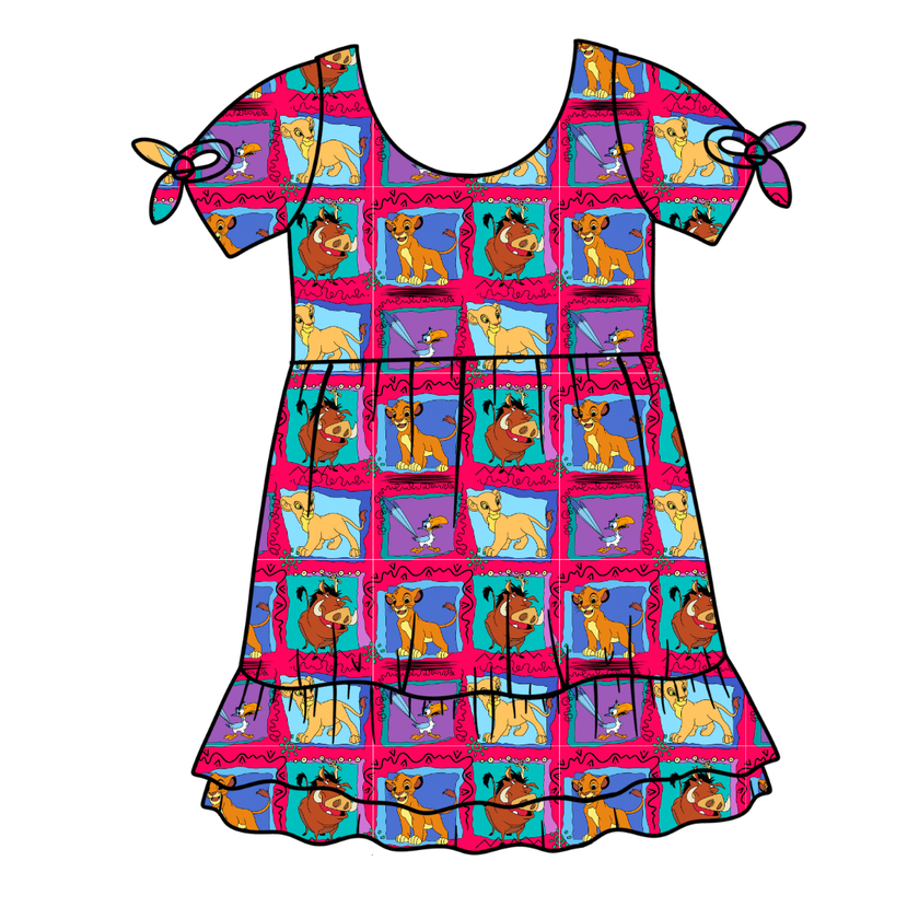 Safari Dreams Serenity Short Sleeve Lounge Dress - PRE ORDER