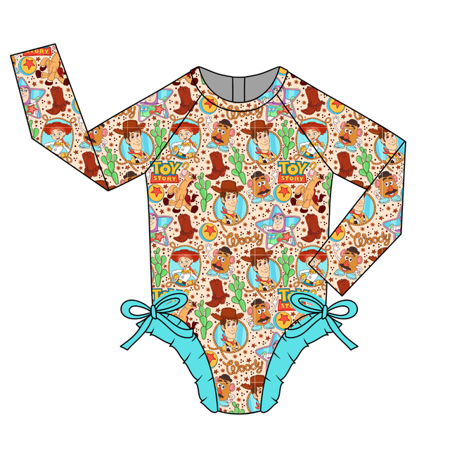 Howdy Partner Layla Long Sleeve Ruffle Swim - Pre Order
