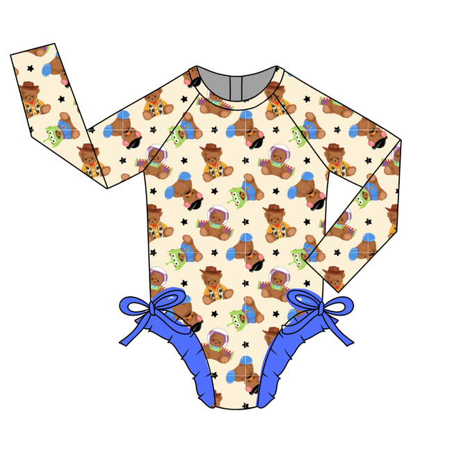 Toy Box Besties Layla Long Sleeve Ruffle Swim - Pre Order