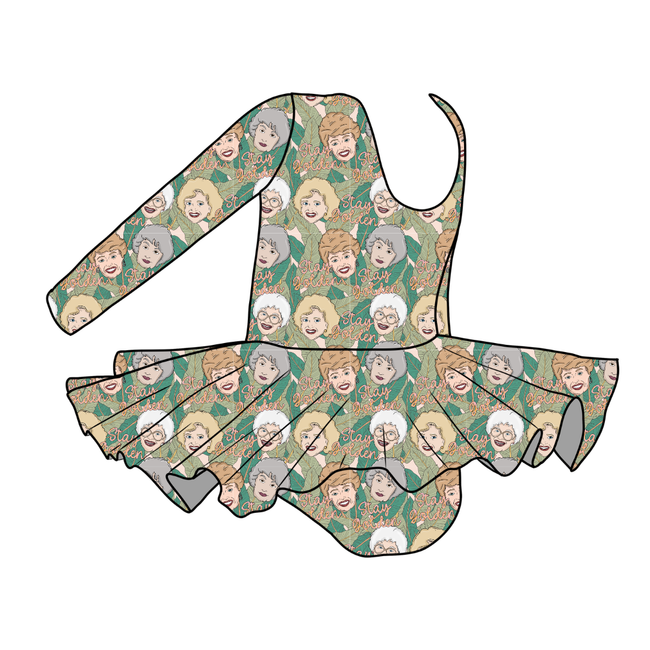 Golden Darling Long Sleeve Skirted Leo - Knit - Pre Order - Christmas Special