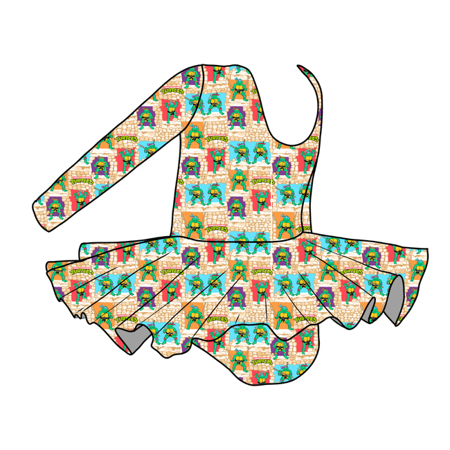 Turtle Dreams Darling Long Sleeve Skirted Leo - Knit - Pre Order - Christmas Special