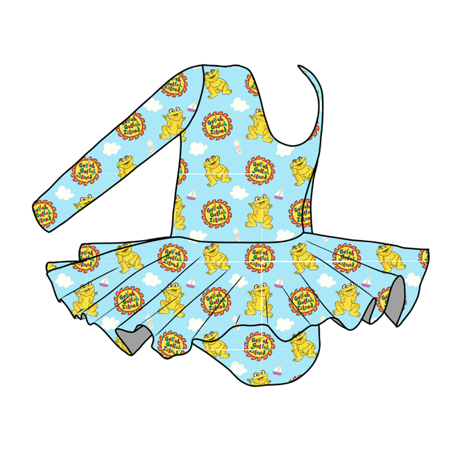 On the Island Darling Long Sleeve Skirted Leo - Knit - Pre Order - Christmas Special