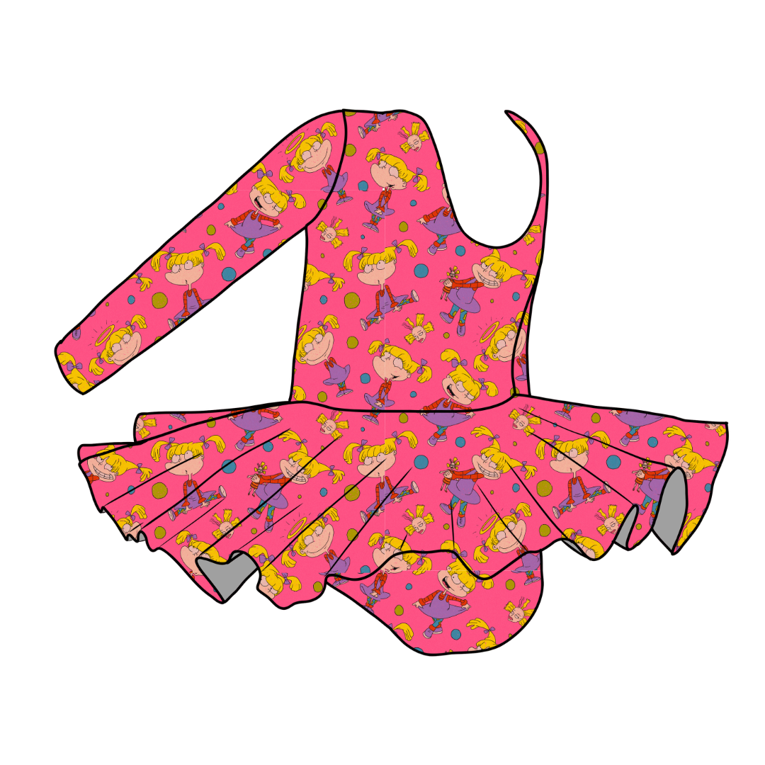 Angelic - Grace Bamboo Long Sleeve Skirted Leotard - PRE ORDER